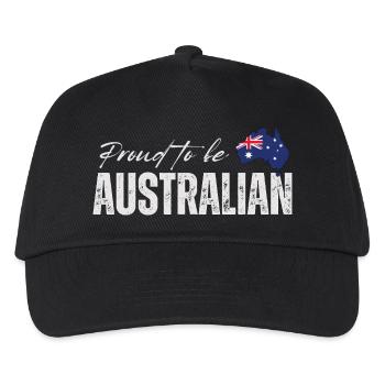 Stolzer Australier, australischer Patriot - Kinder Basecap - Schwarz - Vorne
