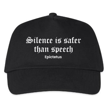Silence Over Speech Epictetus - Kids’ Baseball Cap - black - Front