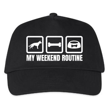 Ma routine du week-end - Casquette de baseball Enfant - noir - Devant