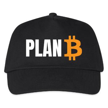 Plan Bitcoin - Kinder Basecap - Schwarz - Vorne