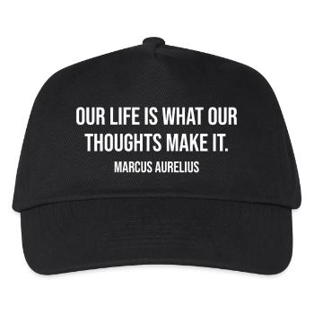 Citation de l’état d’esprit stoïcien de Marc Aurèle - Casquette de baseball Enfant - noir - Devant