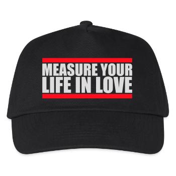 Measure Your Life In Love Inspirational Love Logo - Kids’ Baseball Cap - black - Front