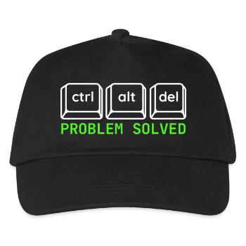 Ctrl Alt Del – Conception IT Problem Solved - Casquette de baseball Enfant - noir - Devant