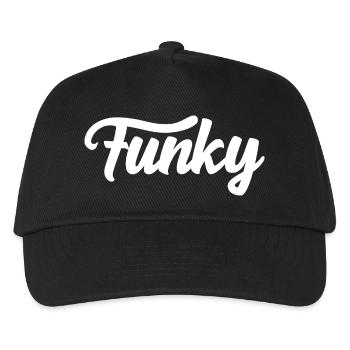 Funky Musik-Logo - Kinder Basecap - Schwarz - Vorne