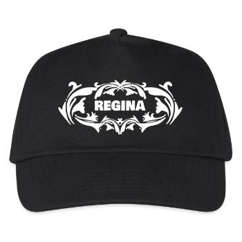 Regina Ornament – Königliches Flair - Kinder Basecap - Schwarz - Vorne