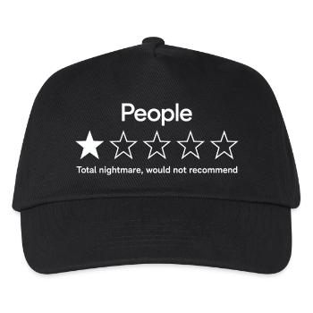 People One Star Total Nightmare würde das nicht empfehlen - Kinder Basecap - Schwarz - Vorne