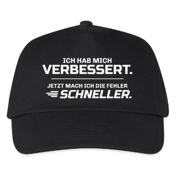 Jetzt mach ich die Fehler schneller - Lustig - Kinder Basecap - Schwarz - Vorne