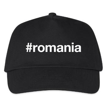 ROMANIA Hashtag Rumänien - Kids’ Baseball Cap - black - Front