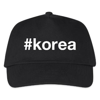 KOREA Hashtag - Kinder Basecap - Schwarz - Vorne