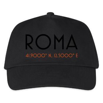 roma coordinates rome - Kinder Basecap - Schwarz - Vorne