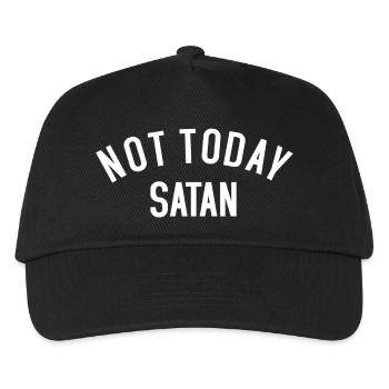 Not today Satan - Kinder Basecap - Schwarz - Vorne