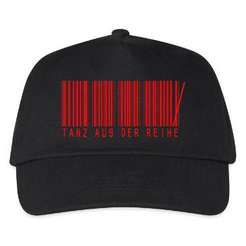 Tanz aus der Reihe (roter Druck) - Kinder Basecap - Schwarz - Vorne