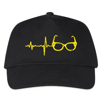 Cadeaux Opticiens Heartbeat 01 - Casquette de baseball Enfant - noir - Devant