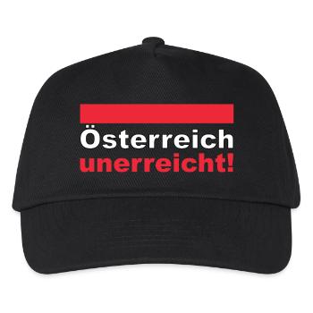 Österreich unerreicht! - Kinder Basecap - Schwarz - Vorne