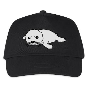 cute_baby_seal - Kinder Basecap - Schwarz - Vorne
