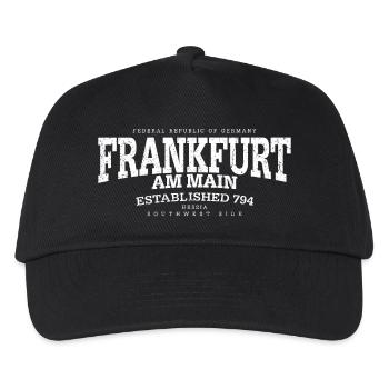Frankfurt am Main (white oldstyle Edt. '13) - Kids’ Baseball Cap - black - Front