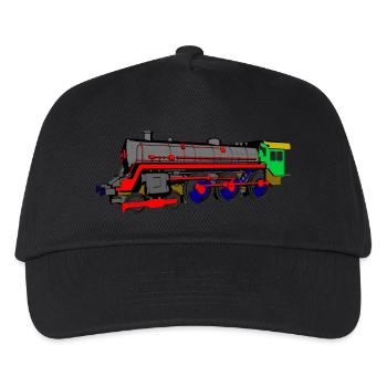 Steam locomotive - Kids’ Baseball Cap - black - Front
