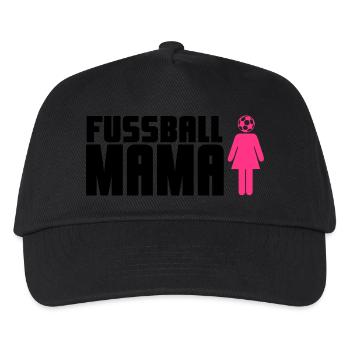 Fußball-Mama - Kinder Basecap - Schwarz - Vorne