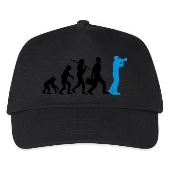 Fotograf Kamera Evolution - Kinder Basecap - Schwarz - Vorne