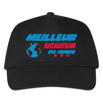 Meilleur animateur du monde - Kids’ Baseball Cap - black - Front