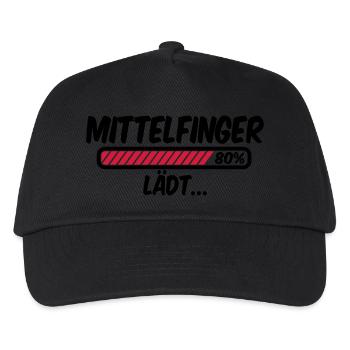 Mittelfinger lädt - Kinder Basecap - Schwarz - Vorne