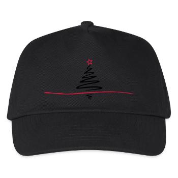 Weihnachten - Weihnachtsbaum - Kinder Basecap - Schwarz - Vorne