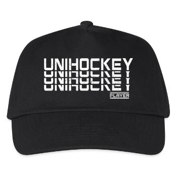 Floorball Unihockey Hockey Sport - Kinder Basecap - Schwarz - Vorne