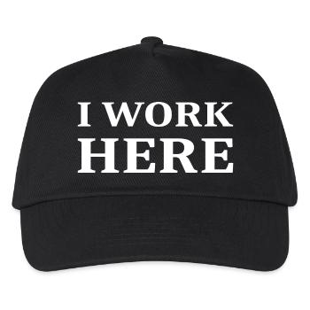 Ich Arbeite hier - Kinder Basecap - Schwarz - Vorne