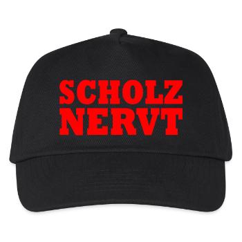Scholz nervt - Kinder Basecap - Schwarz - Vorne