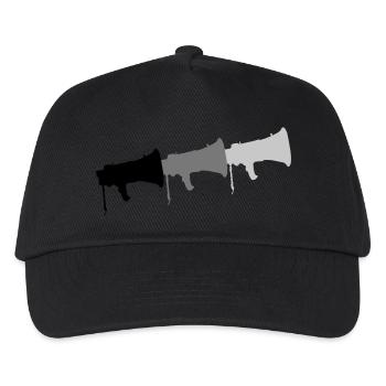 Logo Megafon Propaganda Symbol - Kinder Basecap - Schwarz - Vorne