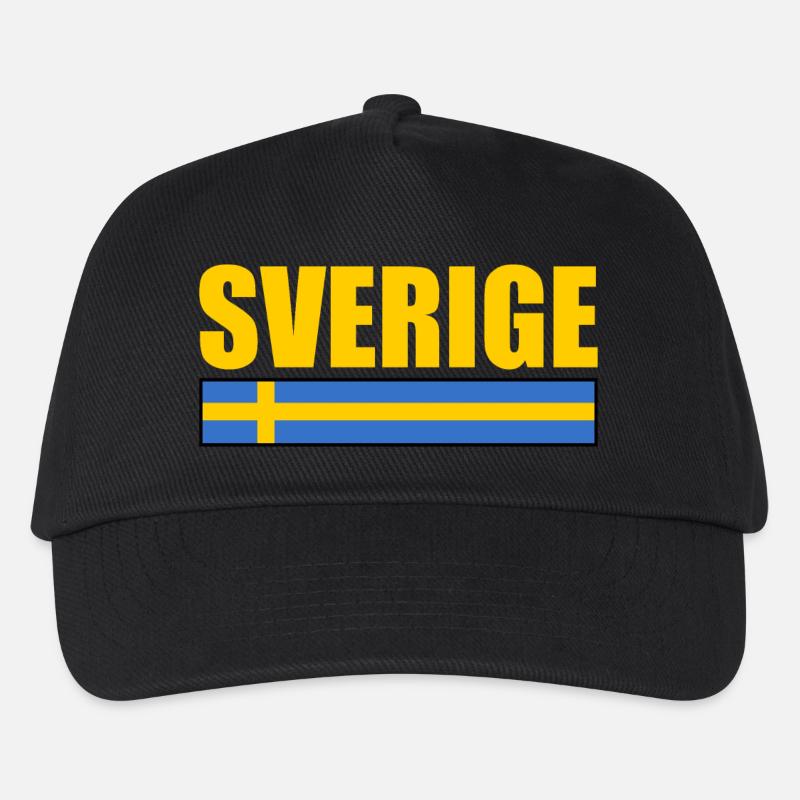 sverige - Kinder Basecap - Schwarz