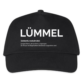 Lümmel - Kinder Basecap - Schwarz - Vorne