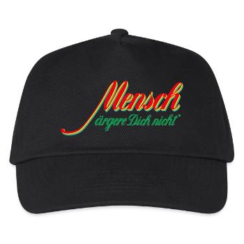 Mensch Ärgere Dich Nicht - Rot-Grünes Logo - Kinder Basecap - Schwarz - Vorne