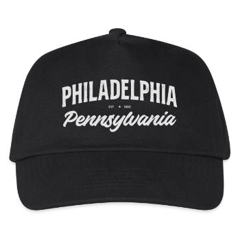 Philadelphia Vintage Script Pennsylvania - Kinder Basecap - Schwarz - Vorne
