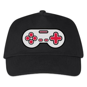 Ancien contrôleur Retro Gamer - Casquette de baseball Enfant - noir - Devant