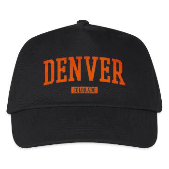 Denver Colorado Vintage Collegiate Print - Kinder Basecap - Schwarz - Vorne