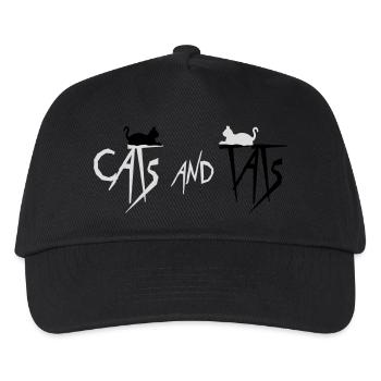 cats and tats Zitat - Kinder Basecap - Schwarz - Vorne
