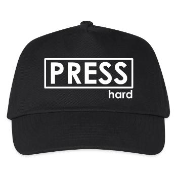PRESS hard - Kinder Basecap - Schwarz - Vorne
