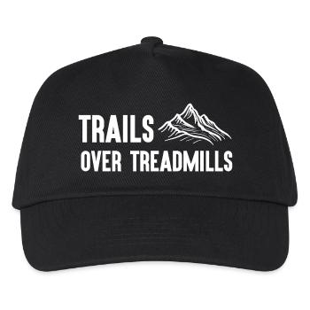 Trail Running - Trails Over Treadmills - Kids’ Baseball Cap - black - Front