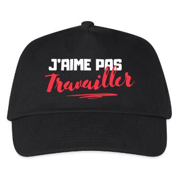 J'aime pas Travailler - Casquette de baseball Enfant - noir - Devant