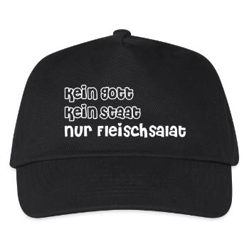 kein Gott, kein Staat, nur Fleischsalat - Kinder Basecap - Schwarz - Vorne