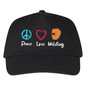 Peace Love Welding - Kids’ Baseball Cap - black - Front