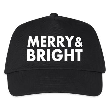 Merry and bright - Kids’ Baseball Cap - black - Front