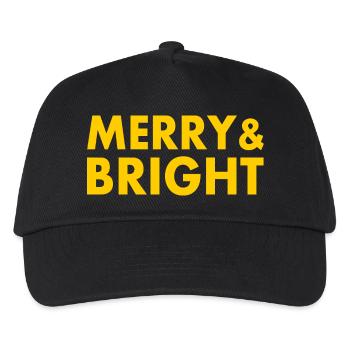 Merry and bright - Kids’ Baseball Cap - black - Front