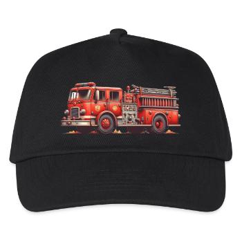 Feuerwehrauto | The fire truck - Kinder Basecap - Schwarz - Vorne