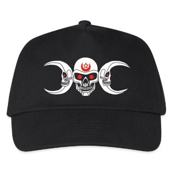 White Whimsical Skull - Kids’ Baseball Cap - black - Front