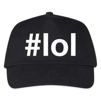 LOL Hashtag - Kinder Basecap - Schwarz - Vorne