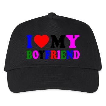 I love my boyfriend - Kinder Basecap - Schwarz - Vorne