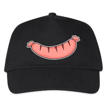 Wurst Motiv - Kinder Basecap - Schwarz - Vorne