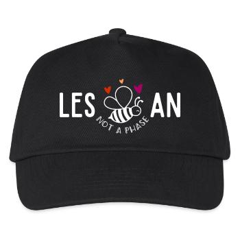 Les Bee An,Lesbischer lustiger Stolz - Kinder Basecap - Schwarz - Vorne